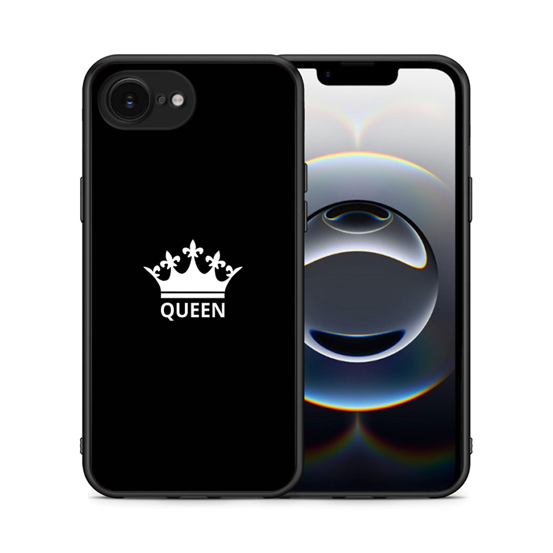 Θήκη iPhone 16e Queen Valentine από τη Smartfits με σχέδιο στο πίσω μέρος και μαύρο περίβλημα | iPhone 16e Queen Valentine case with colorful back and black bezels