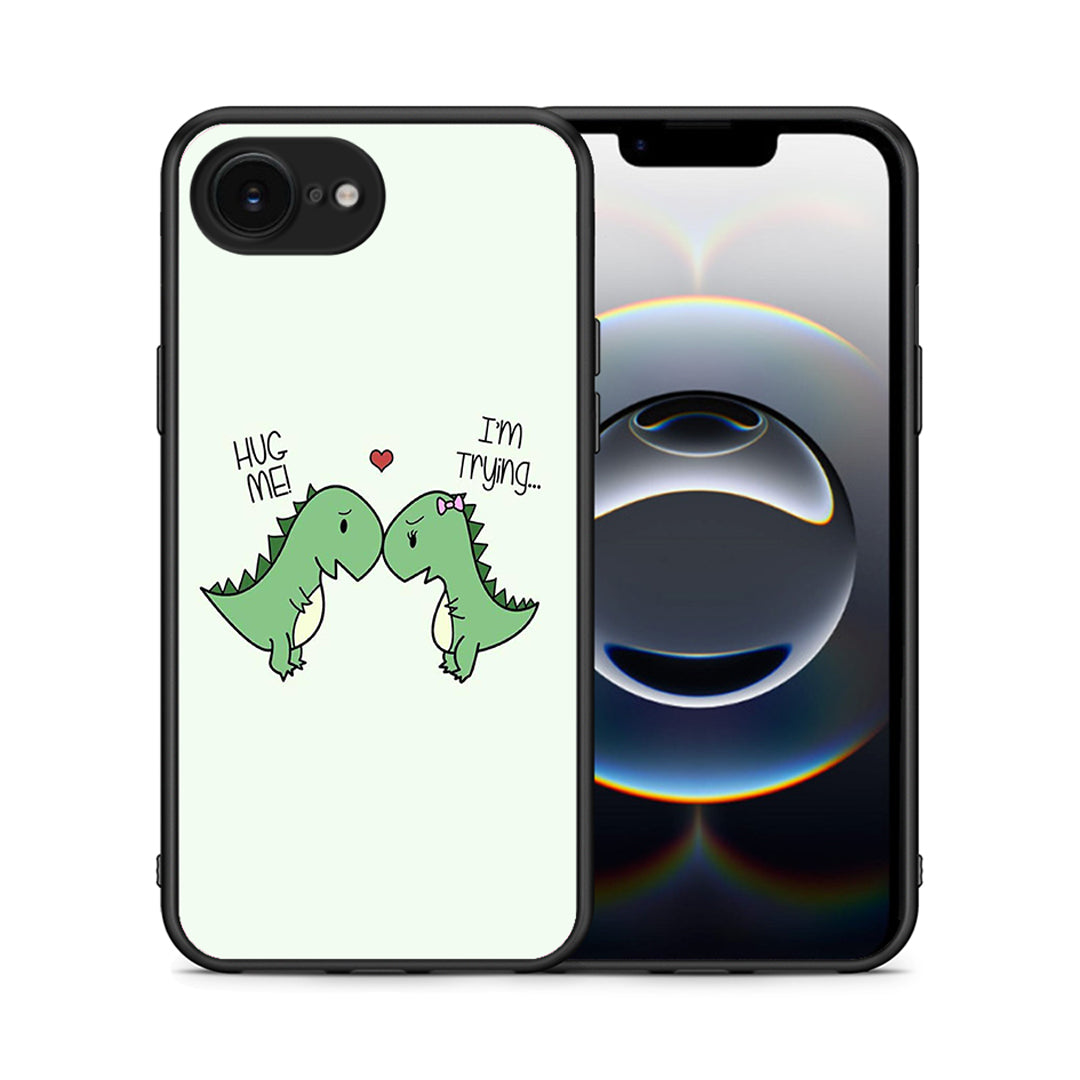 Θήκη iPhone 16e Rex Valentine από τη Smartfits με σχέδιο στο πίσω μέρος και μαύρο περίβλημα | iPhone 16e Rex Valentine case with colorful back and black bezels