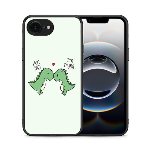 Θήκη iPhone 16e Rex Valentine από τη Smartfits με σχέδιο στο πίσω μέρος και μαύρο περίβλημα | iPhone 16e Rex Valentine case with colorful back and black bezels