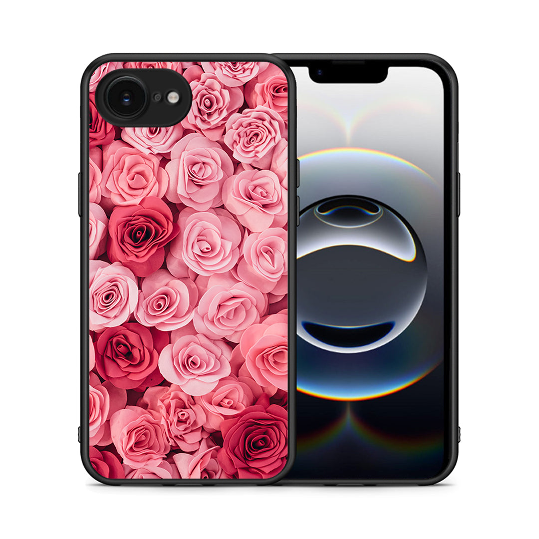 Θήκη iPhone 16e RoseGarden Valentine από τη Smartfits με σχέδιο στο πίσω μέρος και μαύρο περίβλημα | iPhone 16e RoseGarden Valentine case with colorful back and black bezels