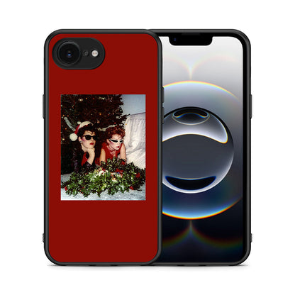 Θήκη iPhone 16e Waiting For Xmas από τη Smartfits με σχέδιο στο πίσω μέρος και μαύρο περίβλημα | iPhone 16e Waiting For Xmas case with colorful back and black bezels