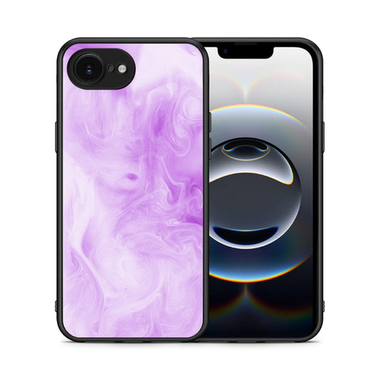Θήκη iPhone 16e Lavender Watercolor από τη Smartfits με σχέδιο στο πίσω μέρος και μαύρο περίβλημα | iPhone 16e Lavender Watercolor case with colorful back and black bezels