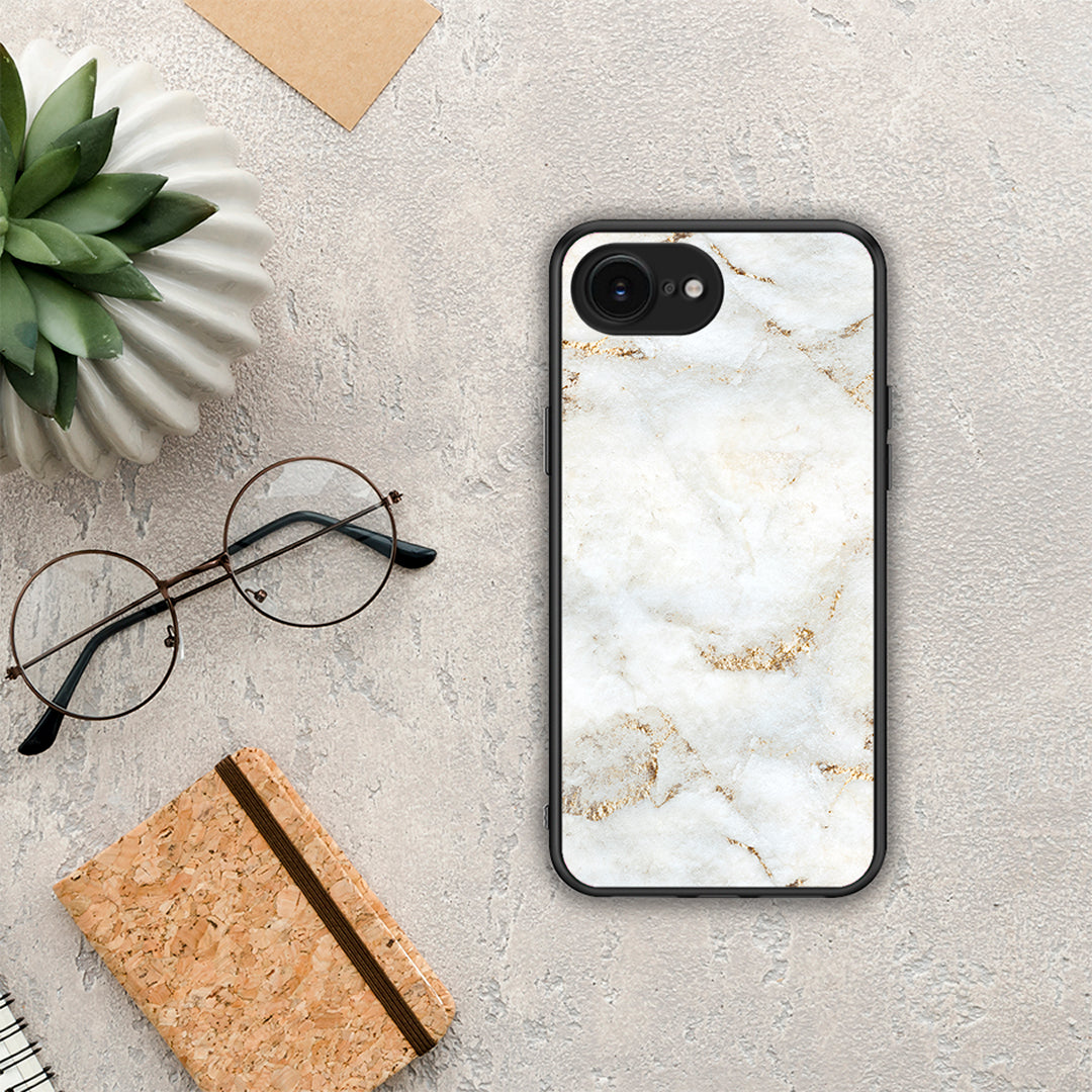 White Gold Marble - iPhone 16e θήκη