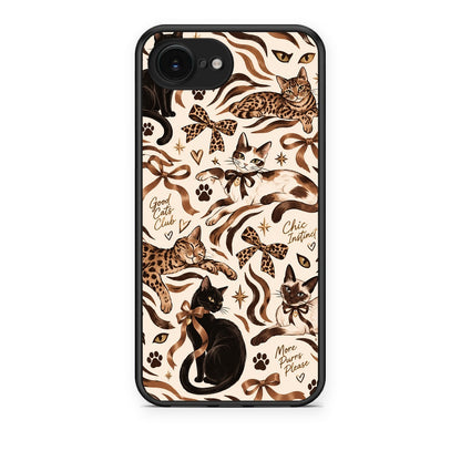 Θήκη iPhone 16e Wild Cats and Animal Print Collage από τη Smartfits με σχέδιο στο πίσω μέρος και μαύρο περίβλημα | iPhone 16e Wild Cats and Animal Print Collage case with colorful back and black bezels