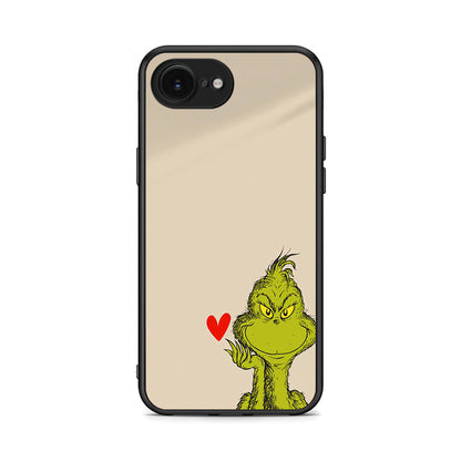 iPhone 16e Xmas Grinch θήκη από τη Smartfits με σχέδιο στο πίσω μέρος και μαύρο περίβλημα | Smartphone case with colorful back and black bezels by Smartfits