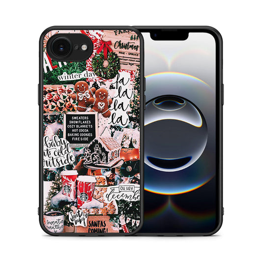 Θήκη iPhone 16e Xmas Habbits από τη Smartfits με σχέδιο στο πίσω μέρος και μαύρο περίβλημα | iPhone 16e Xmas Habbits case with colorful back and black bezels