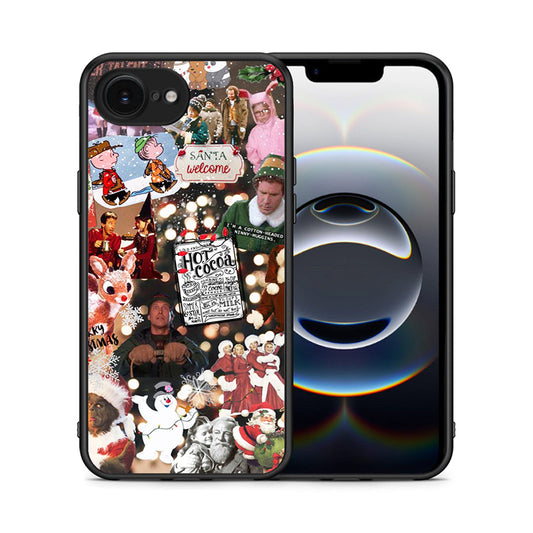 Θήκη iPhone 16e Xmas Movies από τη Smartfits με σχέδιο στο πίσω μέρος και μαύρο περίβλημα | iPhone 16e Xmas Movies case with colorful back and black bezels