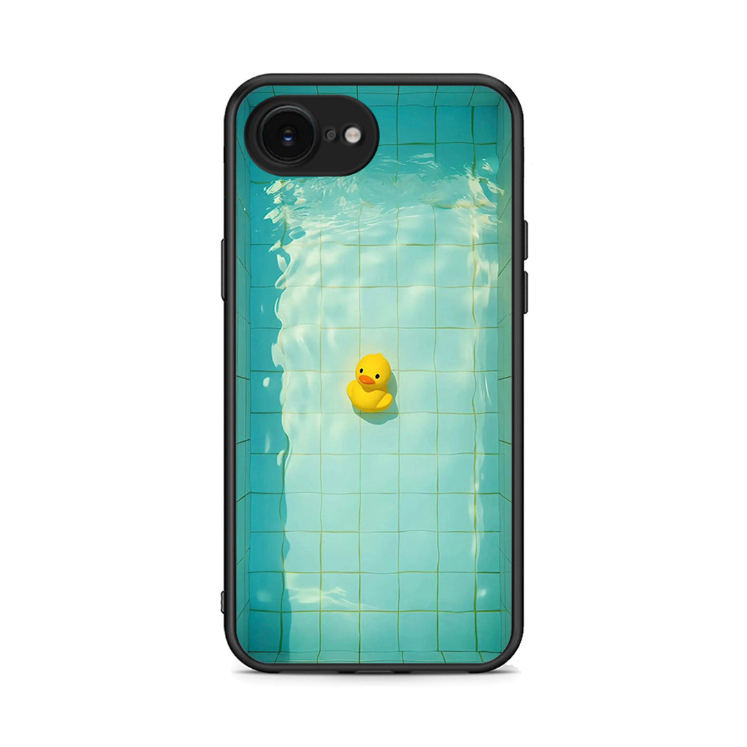 iPhone 16e Yellow Duck θήκη από τη Smartfits με σχέδιο στο πίσω μέρος και μαύρο περίβλημα | Smartphone case with colorful back and black bezels by Smartfits