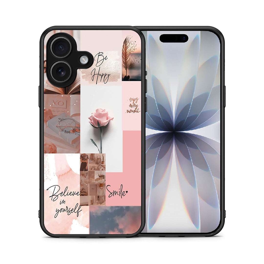 Θήκη iPhone 17 Aesthetic Collage από τη Smartfits με σχέδιο στο πίσω μέρος και μαύρο περίβλημα | iPhone 17 Aesthetic Collage case with colorful back and black bezels