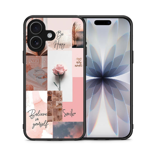 Θήκη iPhone 17 Aesthetic Collage από τη Smartfits με σχέδιο στο πίσω μέρος και μαύρο περίβλημα | iPhone 17 Aesthetic Collage case with colorful back and black bezels