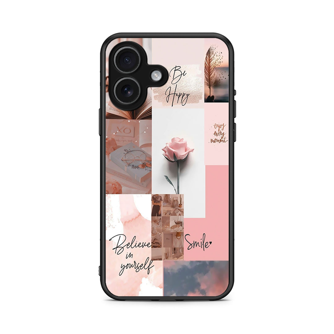 iPhone 17 Aesthetic Collage θήκη από τη Smartfits με σχέδιο στο πίσω μέρος και μαύρο περίβλημα | Smartphone case with colorful back and black bezels by Smartfits