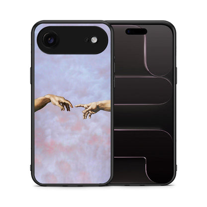 Θήκη iPhone 17 Air Adam Hand από τη Smartfits με σχέδιο στο πίσω μέρος και μαύρο περίβλημα | iPhone 17 Air Adam Hand case with colorful back and black bezels
