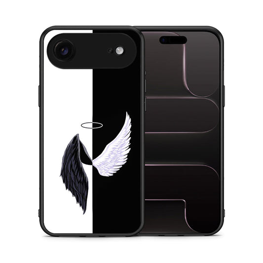 Θήκη iPhone 17 Air Angels Demons από τη Smartfits με σχέδιο στο πίσω μέρος και μαύρο περίβλημα | iPhone 17 Air Angels Demons case with colorful back and black bezels