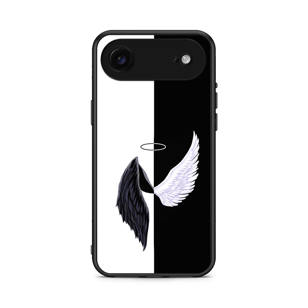 iPhone 17 Air Angels Demons θήκη από τη Smartfits με σχέδιο στο πίσω μέρος και μαύρο περίβλημα | Smartphone case with colorful back and black bezels by Smartfits