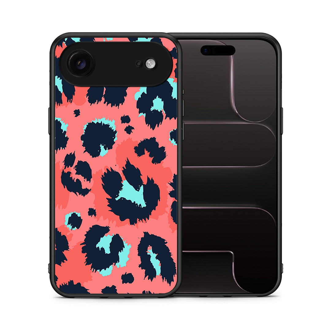Θήκη iPhone 17 Air Pink Leopard Animal από τη Smartfits με σχέδιο στο πίσω μέρος και μαύρο περίβλημα | iPhone 17 Air Pink Leopard Animal case with colorful back and black bezels