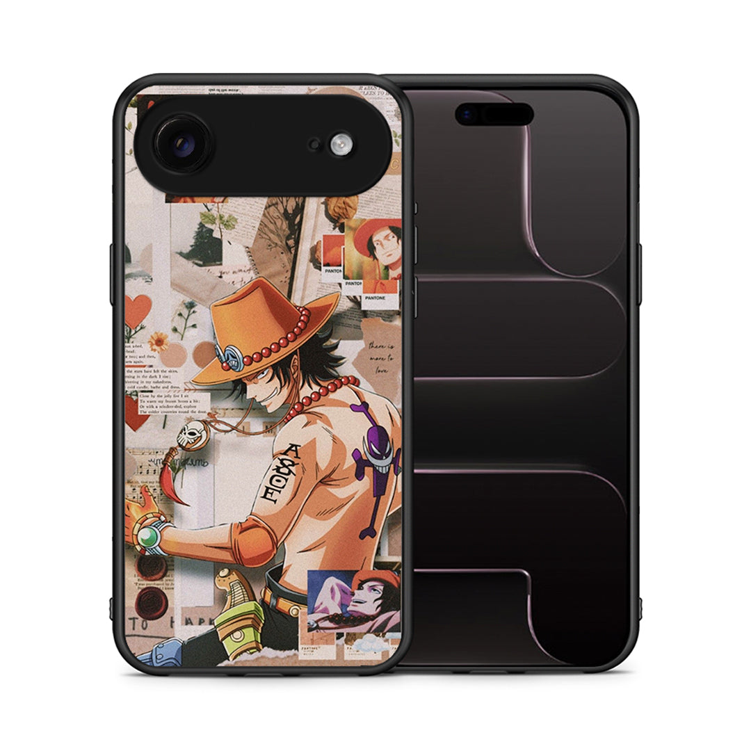Θήκη iPhone 17 Air Anime Collage από τη Smartfits με σχέδιο στο πίσω μέρος και μαύρο περίβλημα | iPhone 17 Air Anime Collage case with colorful back and black bezels