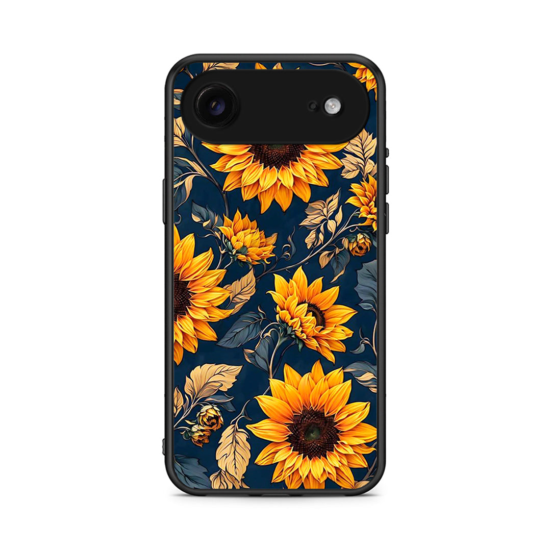 iPhone 17 Air Autumn Sunflowers Θήκη από τη Smartfits με σχέδιο στο πίσω μέρος και μαύρο περίβλημα | Smartphone case with colorful back and black bezels by Smartfits