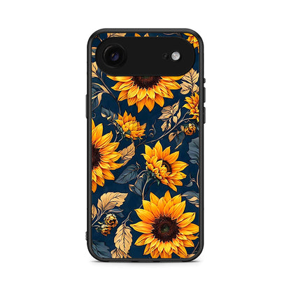 iPhone 17 Air Autumn Sunflowers Θήκη από τη Smartfits με σχέδιο στο πίσω μέρος και μαύρο περίβλημα | Smartphone case with colorful back and black bezels by Smartfits