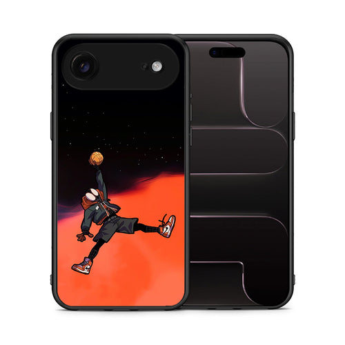 Θήκη iPhone 17 Air Basketball Hero από τη Smartfits με σχέδιο στο πίσω μέρος και μαύρο περίβλημα | iPhone 17 Air Basketball Hero case with colorful back and black bezels