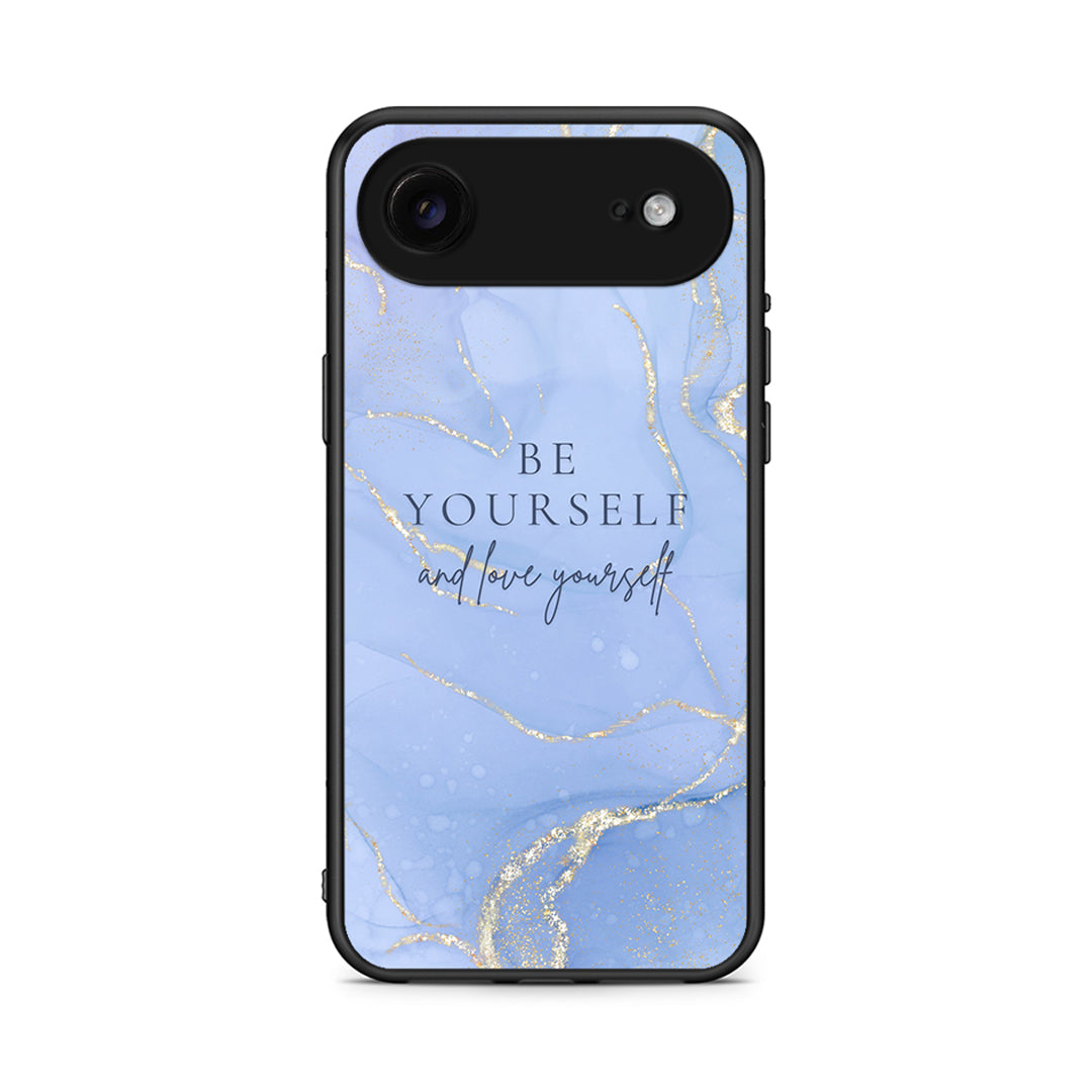 iPhone 17 Air Be Yourself θήκη από τη Smartfits με σχέδιο στο πίσω μέρος και μαύρο περίβλημα | Smartphone case with colorful back and black bezels by Smartfits