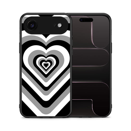 Θήκη iPhone 17 Air Black Hearts από τη Smartfits με σχέδιο στο πίσω μέρος και μαύρο περίβλημα | iPhone 17 Air Black Hearts case with colorful back and black bezels