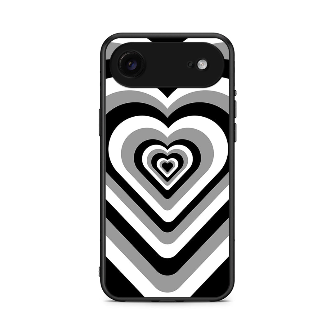 iPhone 17 Air Black Hearts θήκη από τη Smartfits με σχέδιο στο πίσω μέρος και μαύρο περίβλημα | Smartphone case with colorful back and black bezels by Smartfits