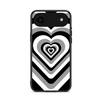 iPhone 17 Air Black Hearts θήκη από τη Smartfits με σχέδιο στο πίσω μέρος και μαύρο περίβλημα | Smartphone case with colorful back and black bezels by Smartfits