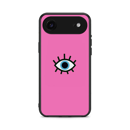 iPhone 17 Air Blue Eye Pink θήκη από τη Smartfits με σχέδιο στο πίσω μέρος και μαύρο περίβλημα | Smartphone case with colorful back and black bezels by Smartfits