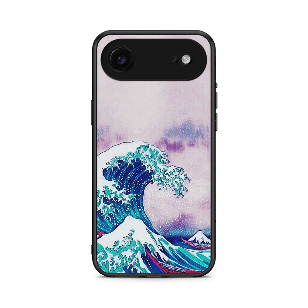 iPhone 17 Air Blue Waves θήκη από τη Smartfits με σχέδιο στο πίσω μέρος και μαύρο περίβλημα | Smartphone case with colorful back and black bezels by Smartfits
