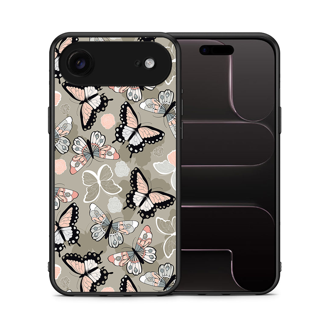 Θήκη iPhone 17 Air Butterflies Boho από τη Smartfits με σχέδιο στο πίσω μέρος και μαύρο περίβλημα | iPhone 17 Air Butterflies Boho case with colorful back and black bezels
