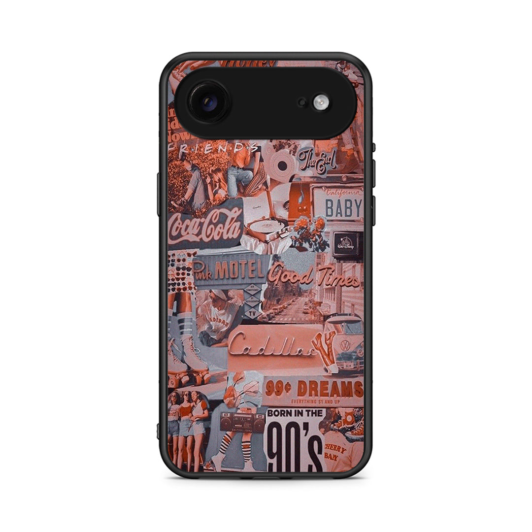 iPhone 17 Air Born In 90s θήκη από τη Smartfits με σχέδιο στο πίσω μέρος και μαύρο περίβλημα | Smartphone case with colorful back and black bezels by Smartfits