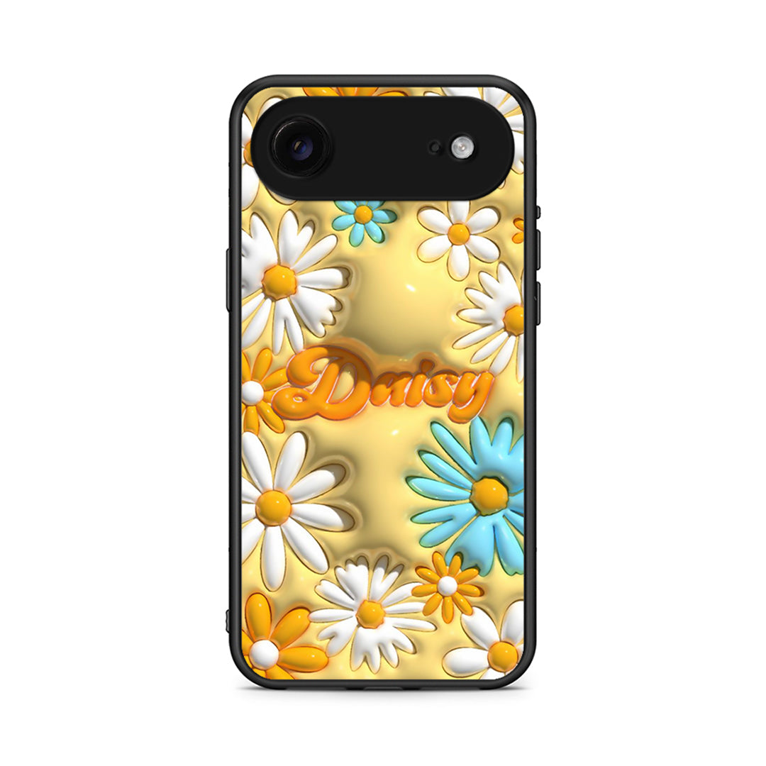 iPhone 17 Air Bubble Daisies θήκη από τη Smartfits με σχέδιο στο πίσω μέρος και μαύρο περίβλημα | Smartphone case with colorful back and black bezels by Smartfits