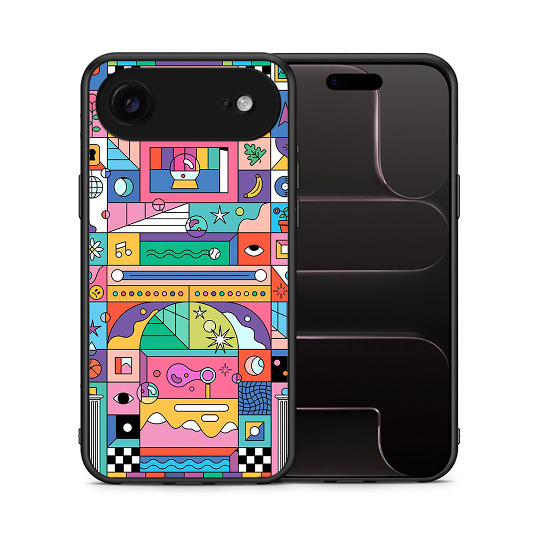 Θήκη iPhone 17 Air Bubbles Soap από τη Smartfits με σχέδιο στο πίσω μέρος και μαύρο περίβλημα | iPhone 17 Air Bubbles Soap case with colorful back and black bezels