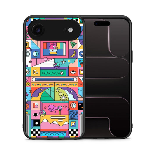 Θήκη iPhone 17 Air Bubbles Soap από τη Smartfits με σχέδιο στο πίσω μέρος και μαύρο περίβλημα | iPhone 17 Air Bubbles Soap case with colorful back and black bezels