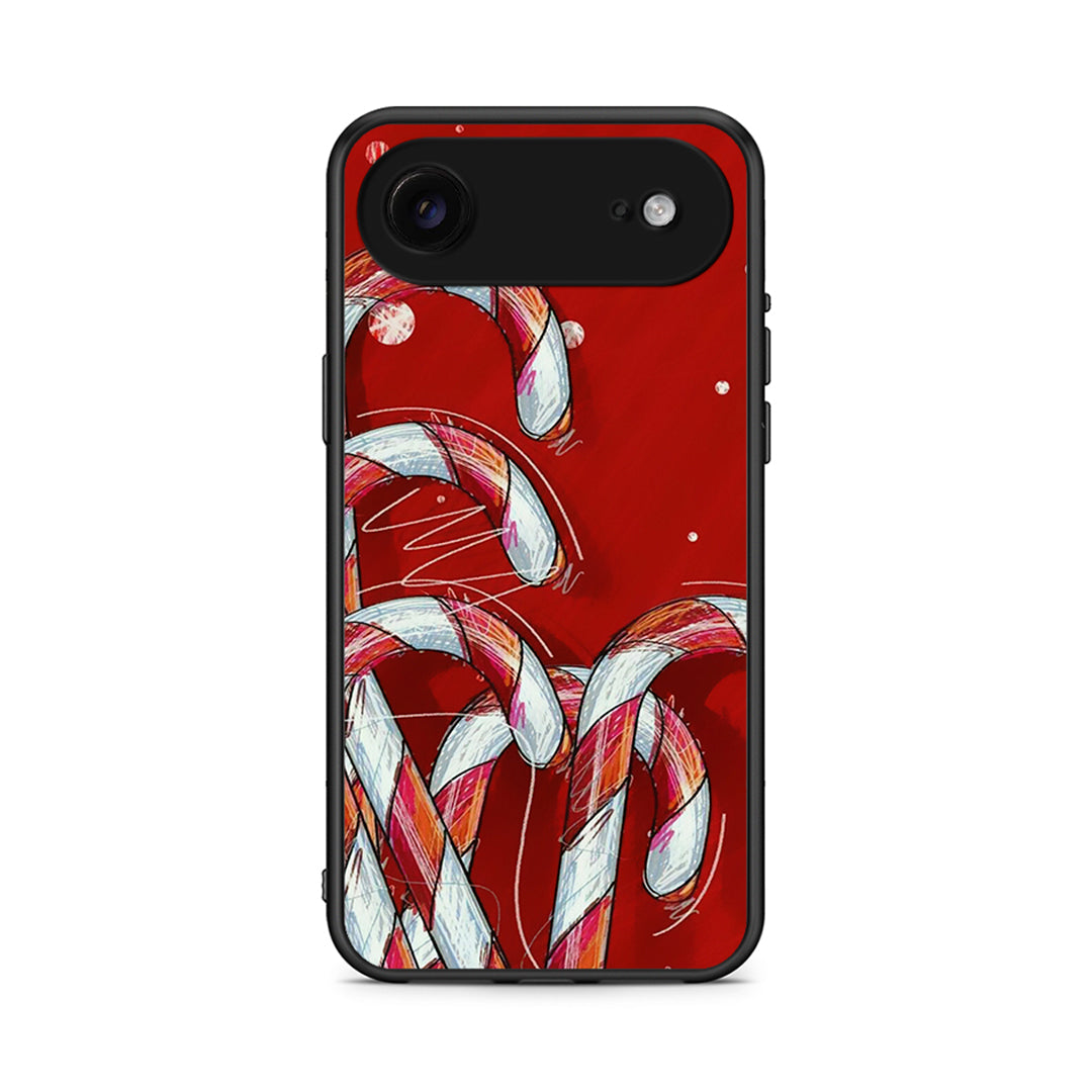 iPhone 17 Air Candy Cane θήκη από τη Smartfits με σχέδιο στο πίσω μέρος και μαύρο περίβλημα | Smartphone case with colorful back and black bezels by Smartfits