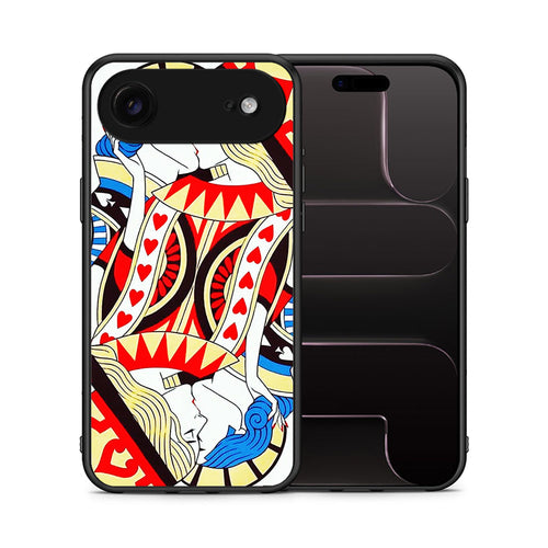 Θήκη iPhone 17 Air Card Love από τη Smartfits με σχέδιο στο πίσω μέρος και μαύρο περίβλημα | iPhone 17 Air Card Love case with colorful back and black bezels