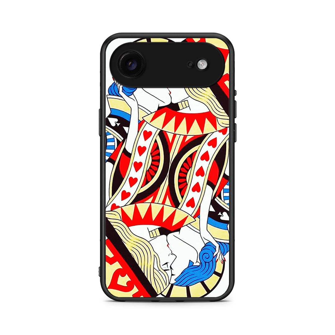 iPhone 17 Air Card Love θήκη από τη Smartfits με σχέδιο στο πίσω μέρος και μαύρο περίβλημα | Smartphone case with colorful back and black bezels by Smartfits