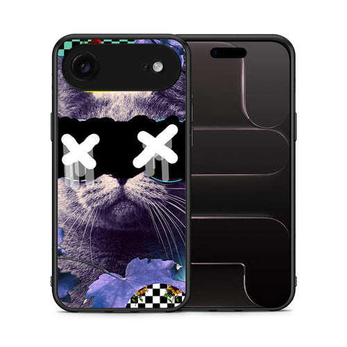 Θήκη iPhone 17 Air Cat Collage από τη Smartfits με σχέδιο στο πίσω μέρος και μαύρο περίβλημα | iPhone 17 Air Cat Collage case with colorful back and black bezels