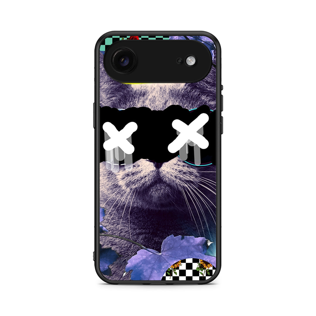 iPhone 17 Air Cat Collage θήκη από τη Smartfits με σχέδιο στο πίσω μέρος και μαύρο περίβλημα | Smartphone case with colorful back and black bezels by Smartfits