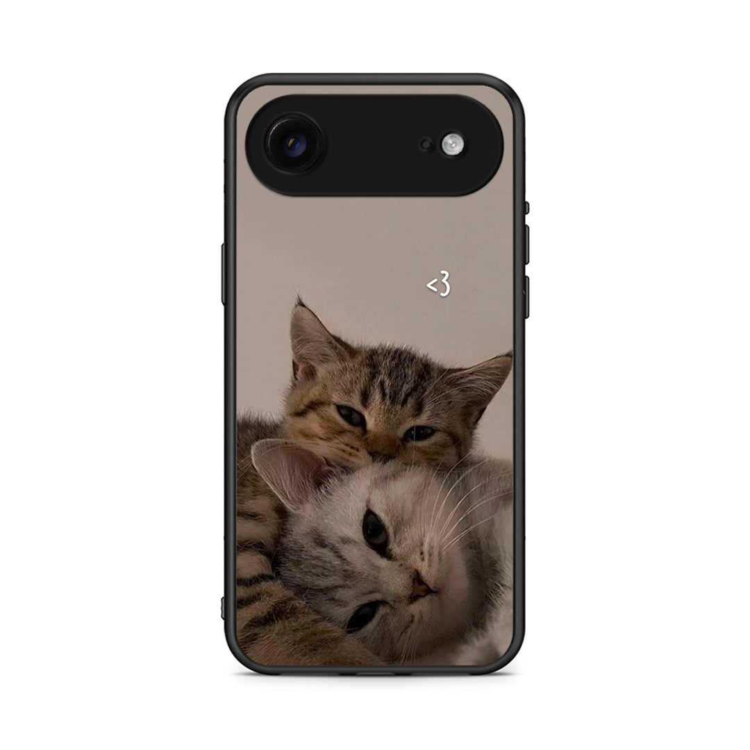 iPhone 17 Air Cats In Love Θήκη από τη Smartfits με σχέδιο στο πίσω μέρος και μαύρο περίβλημα | Smartphone case with colorful back and black bezels by Smartfits