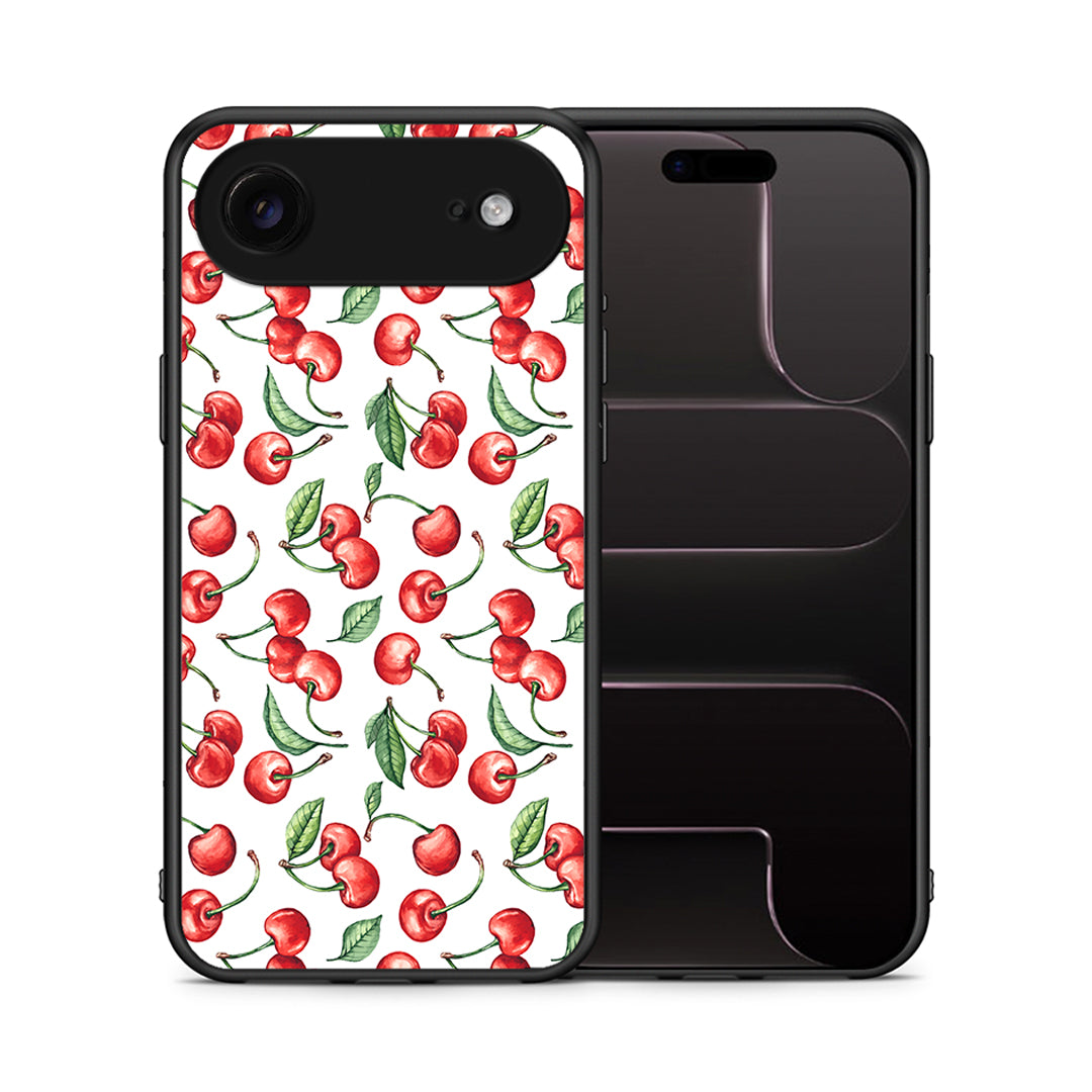 Θήκη iPhone 17 Air Cherry Summer από τη Smartfits με σχέδιο στο πίσω μέρος και μαύρο περίβλημα | iPhone 17 Air Cherry Summer case with colorful back and black bezels