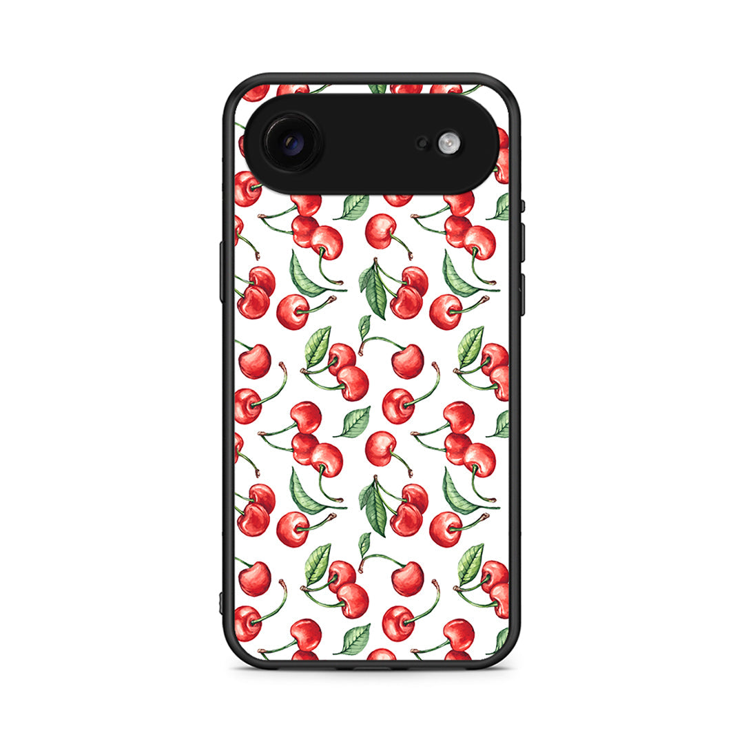 iPhone 17 Air Cherry Summer θήκη από τη Smartfits με σχέδιο στο πίσω μέρος και μαύρο περίβλημα | Smartphone case with colorful back and black bezels by Smartfits
