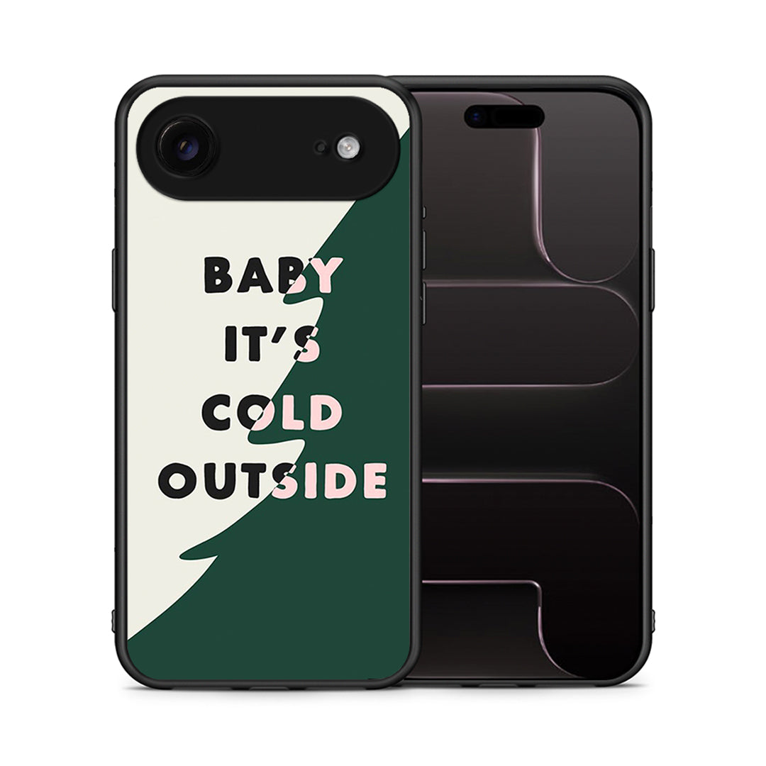 Θήκη iPhone 17 Air Cold Outside από τη Smartfits με σχέδιο στο πίσω μέρος και μαύρο περίβλημα | iPhone 17 Air Cold Outside case with colorful back and black bezels