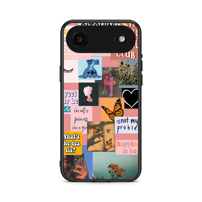 iPhone 17 Air Collage Bitchin Θήκη Αγίου Βαλεντίνου από τη Smartfits με σχέδιο στο πίσω μέρος και μαύρο περίβλημα | Smartphone case with colorful back and black bezels by Smartfits