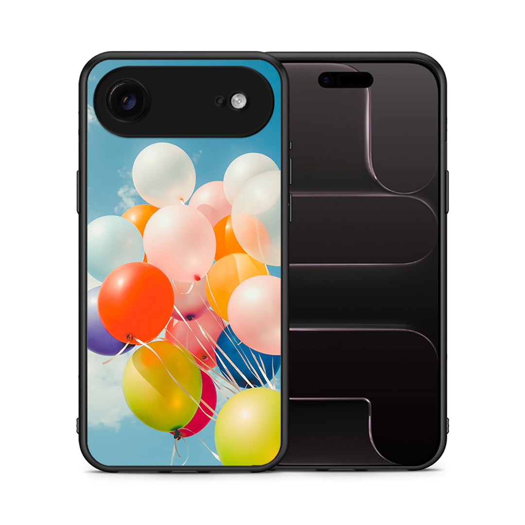 Θήκη iPhone 17 Air Colorful Balloons από τη Smartfits με σχέδιο στο πίσω μέρος και μαύρο περίβλημα | iPhone 17 Air Colorful Balloons case with colorful back and black bezels