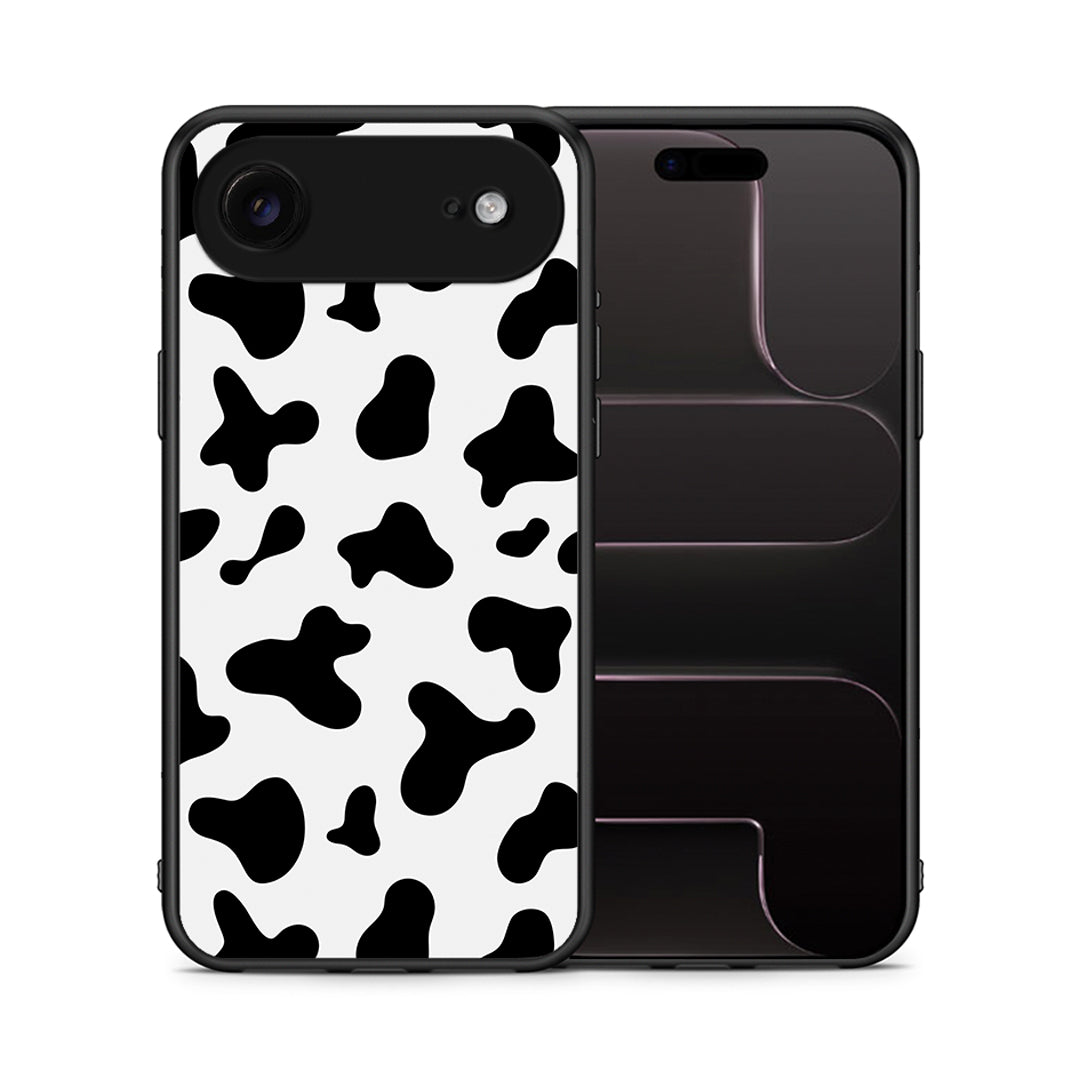 Θήκη iPhone 17 Air Cow Print από τη Smartfits με σχέδιο στο πίσω μέρος και μαύρο περίβλημα | iPhone 17 Air Cow Print case with colorful back and black bezels