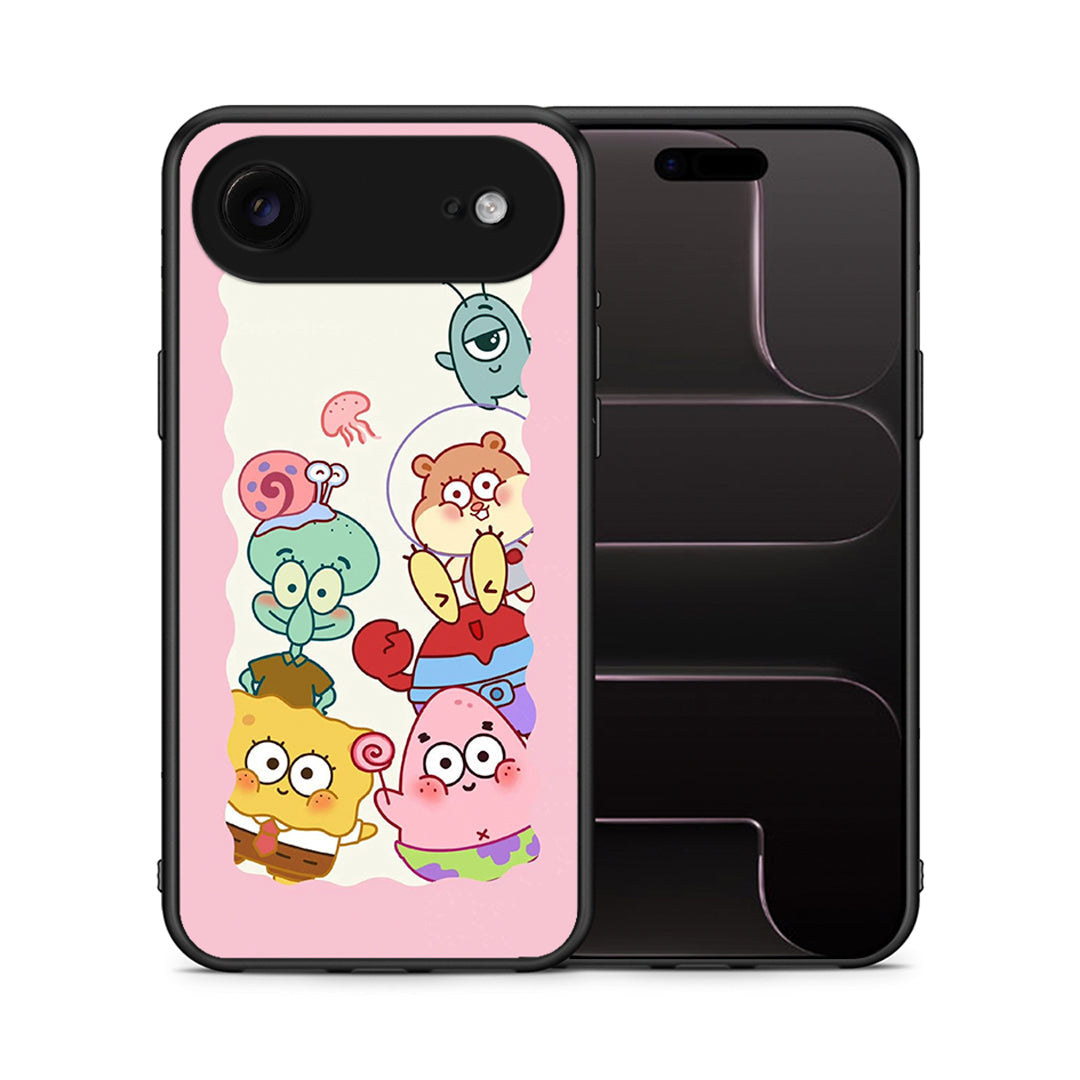 Θήκη iPhone 17 Air Cute Companion από τη Smartfits με σχέδιο στο πίσω μέρος και μαύρο περίβλημα | iPhone 17 Air Cute Companion case with colorful back and black bezels