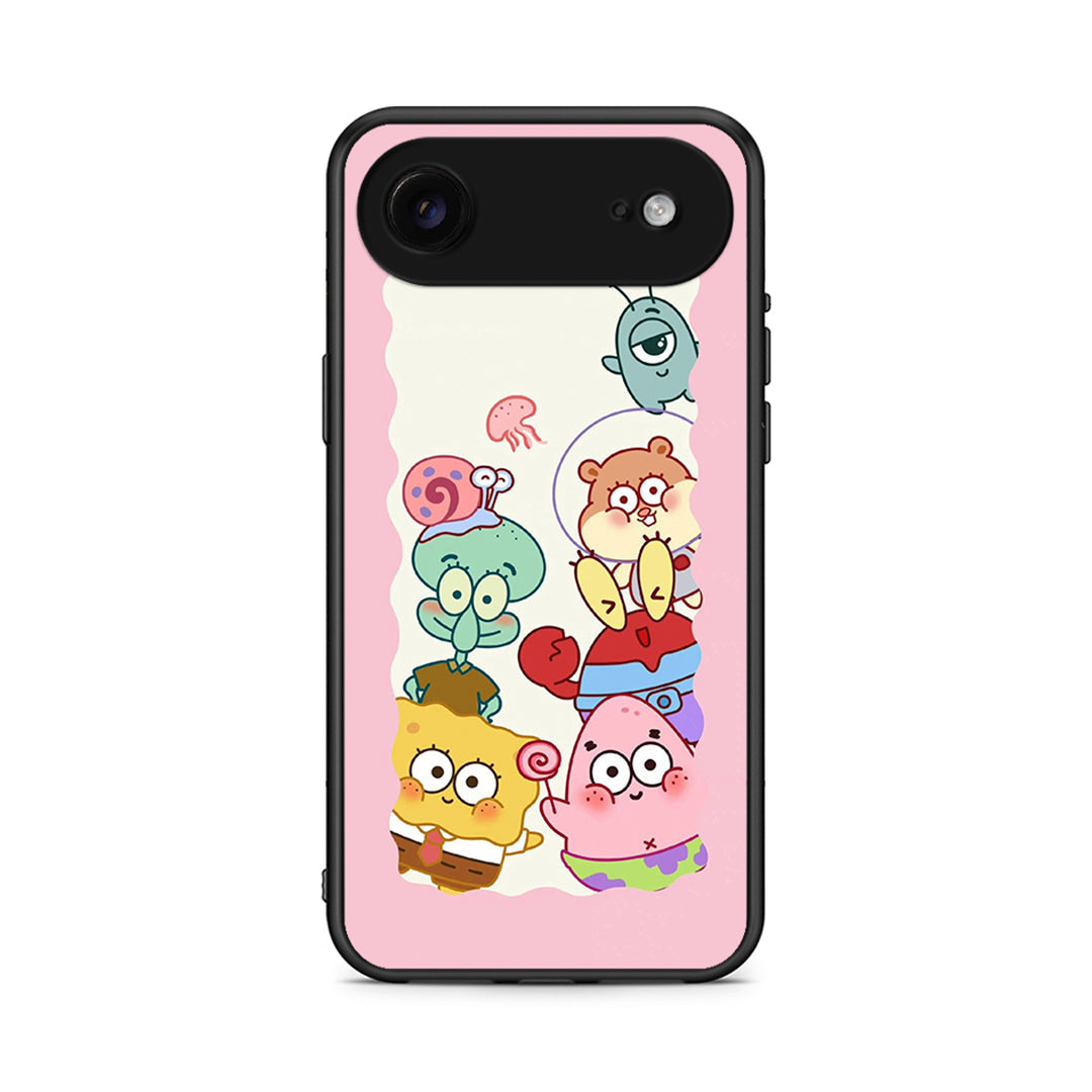 iPhone 17 Air Cute Companion θήκη από τη Smartfits με σχέδιο στο πίσω μέρος και μαύρο περίβλημα | Smartphone case with colorful back and black bezels by Smartfits