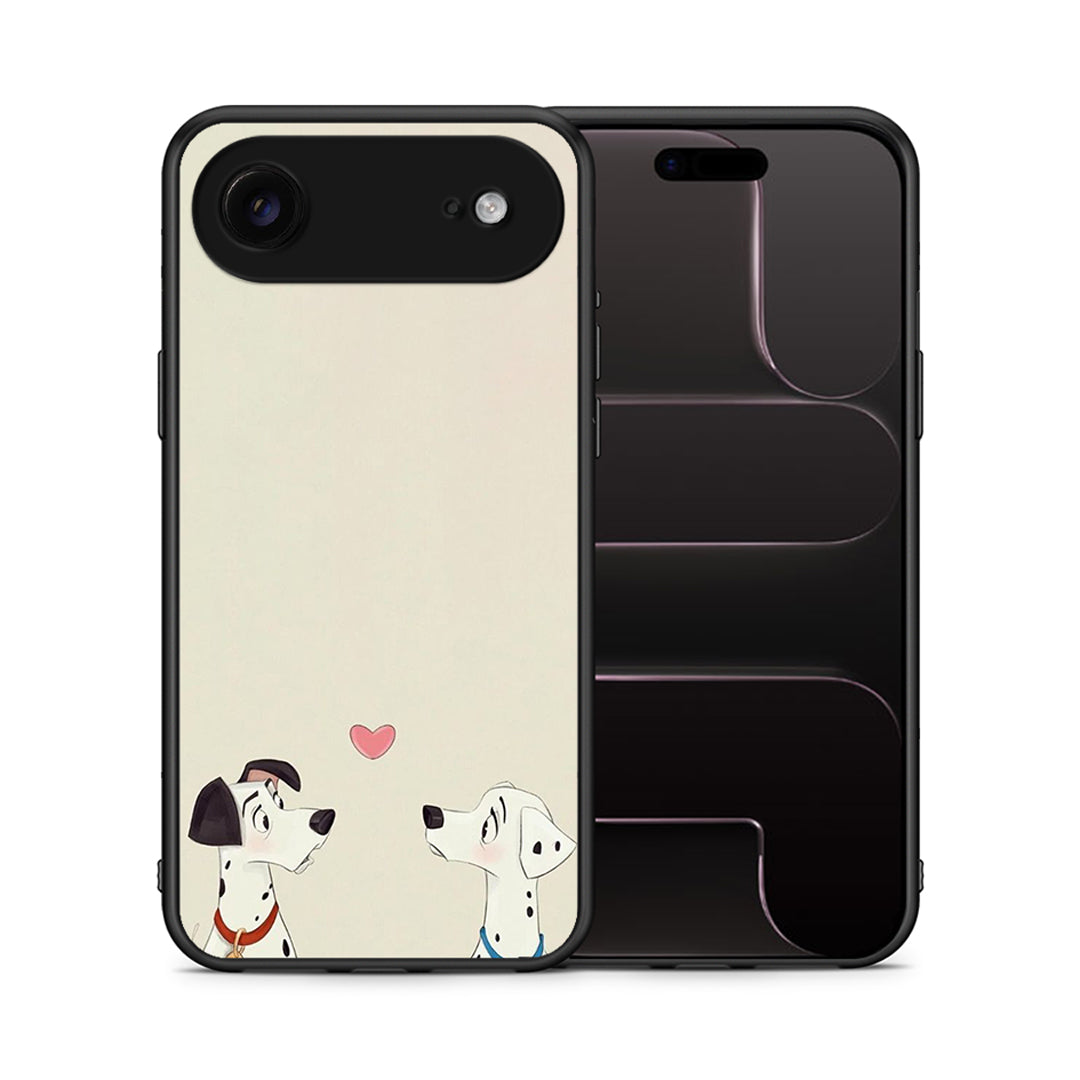 Θήκη iPhone 17 Air Dalmatians Love από τη Smartfits με σχέδιο στο πίσω μέρος και μαύρο περίβλημα | iPhone 17 Air Dalmatians Love case with colorful back and black bezels