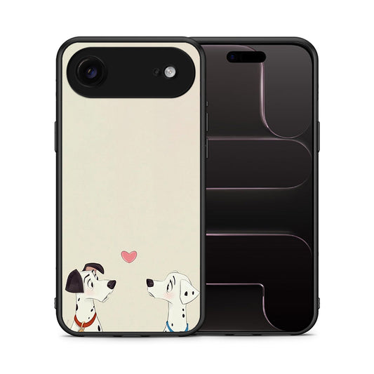 Θήκη iPhone 17 Air Dalmatians Love από τη Smartfits με σχέδιο στο πίσω μέρος και μαύρο περίβλημα | iPhone 17 Air Dalmatians Love case with colorful back and black bezels